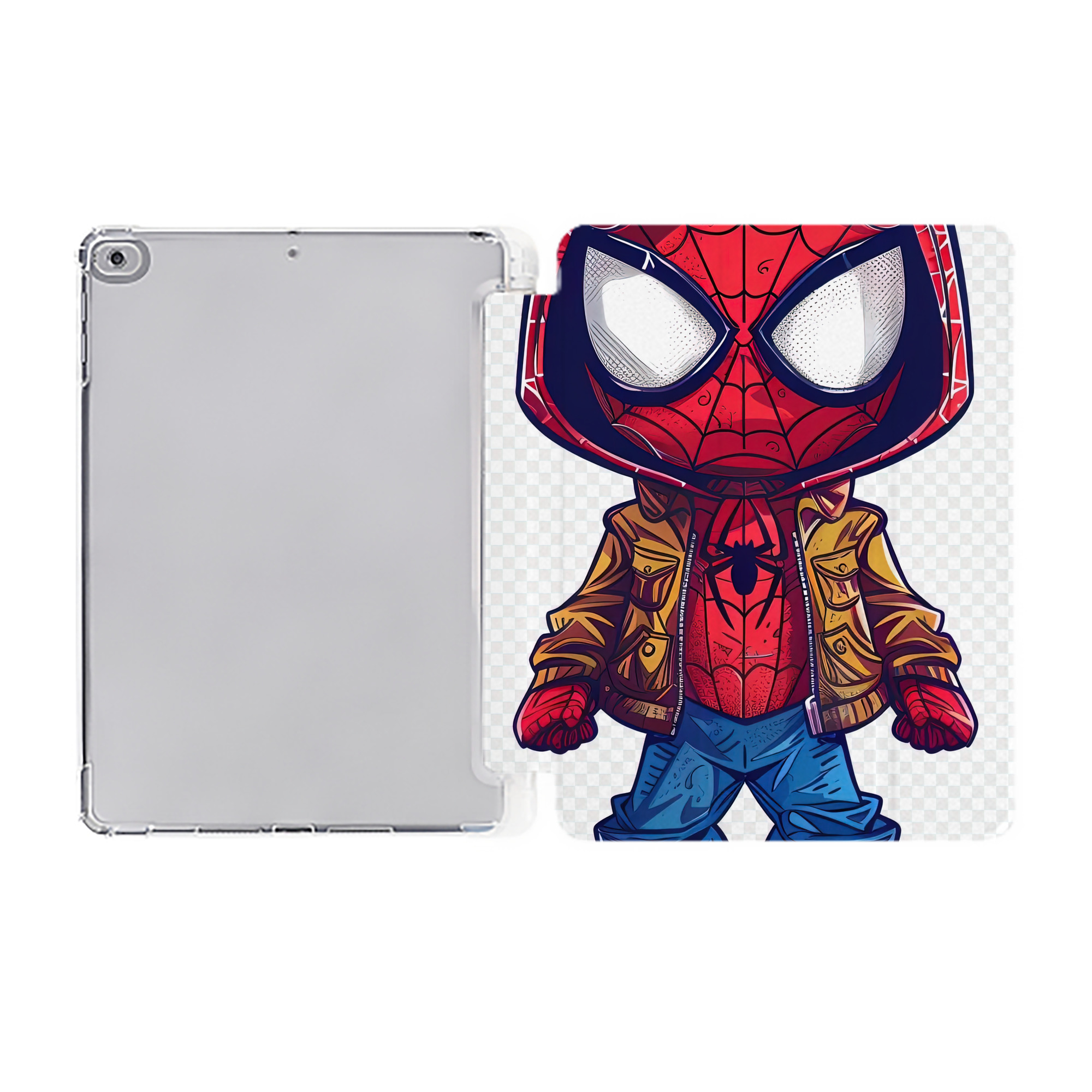 （画像用） Spider Man スパイダーマン IPad ケース ペン収納付き 三つ折りスタンド PUレザー×シリコン 対応機種9.5/10.5/10.9インチ